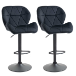 Komplekt 2 baritoolist Homcom 51,5x57,5x114,5cm, musta v&auml;rvi