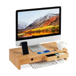 Monitori alus sahtlitega 12x56x27cm., helepruuni v&auml;rvi