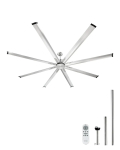 Laeventilaator 244 cm, 8 labaga alumiiniumist, ilma valgustuseta, puldiga