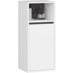 Riputatav vannitoakapp VAMI W35 1D 1W, 1 uks, valge/hall, 35 &times; 80 &times; 30 cm
