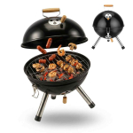 Kaasaskantav grill Relaxdays, kaanega, 30,5 &times; 41 &times; 32 cm