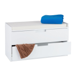 Esikupink Relaxdays, hoiuruumi ja 2 sahtliga, Valge, 80 &times; 45 &times; 36 cm