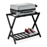Pagasiriiul Relaxdays, lisariiuliga, Must, 68,5 &times; 58,5 &times; 38 cm