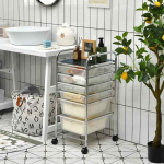 Esemete hoiuk&auml;ru, 6 sahtlit, L&auml;bipaistev, 14,5 &times; 13 &times; 29,5 tolli