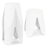Taburettide komplekt, 8 tk, Valge, 45 &times; 45 &times; 46 cm