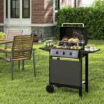 Gaasigrill, 3 p&otilde;letiga, Must, 106 &times; 98 &times; 47 cm