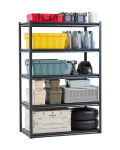 Metallist hoiuriiul, 5 riiulit, 1366 kg, must, 61x122x183 cm