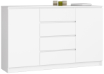 Kummut K160 CLP, 2 ust ja 4 sahtlit, Valge, 160 &times; 99 &times; 40 cm