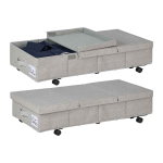 Ratastega hoiukastid Relaxdays, 2 tk, 80 &times; 20 &times; 40 cm