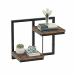 Seinariiul Relaxdays, 2 tasandit, pruun/must, 32,5 &times; 29 &times; 19 cm