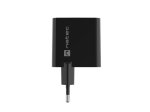 USB-laadija Natec Ribera NUC-2143, 1 &times; USB-A, 1 &times; USB-C, 45 W, Must