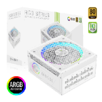 Arvuti toiteplokk Gamemax RGB 1050G WH, t&auml;ielikult modulaarne, Valge