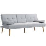 Diivanvoodi Homcom 181x77x78cm, halli/heledat pruuni v&auml;rvi