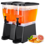 Joogiautomaat 3 gallonit, 2 sektsiooni, plastist, aluse ja kraanikattega