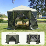 Pop-up v&otilde;rktelk, 3 x 3 m, armeeroheline, 6 k&uuml;lgkardinat