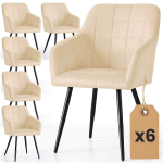 S&ouml;&ouml;gitoa toolid LUXANO, 6 tk, beež/must, 54 &times; 82 &times; 58 cm