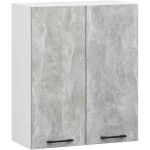 Rippuv k&ouml;&ouml;gikapp OLIWIA, Valge/hall, 60 &times; 72 &times; 30 cm