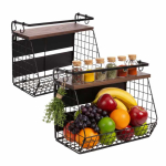 Magnetiliste seinakorvide komplekt Relaxdays, 2 tk, kummalgi 4 konksu, 35,5 &times; 30 &times; 21 cm