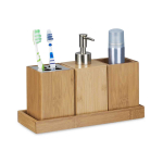 Vannitoaaksessuaaride komplekt Relaxdays 10020224.0, 4 osa, 25 &times; 18,5 &times; 10,5 cm