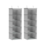 2 rippuva riidest riiuli komplekt 30x30x90cm, hall
