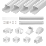 Mini dekoratiivne PVC torukork, 76,2x5350 mm, valge