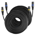 XLR-kaabel 30,48 m, 2 tk, varjestatud, kullatud pistikud