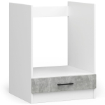 P&otilde;randale paigaldatav k&ouml;&ouml;gikapp OLIWIA S60KU, ahjuni&scaron;&scaron;, valge/hall, 60 &times; 82 &times; 55 cm