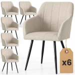 S&ouml;&ouml;gitoa toolid LUXANO, 6 tk, beež/must, 54 &times; 82 &times; 58 cm