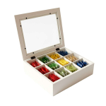 Teekarp Relaxdays, 12 lahtrit, 28 &times; 8 &times; 23 cm