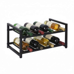 Veiniriiul Relaxdays 10052656_46, 8 pudelile, 42,5 &times; 21,5 &times; 24,5 cm
