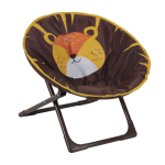 Kokkupandav laste tool Relaxdays 10028888_764, L&otilde;vi kujundus, Pruun/kollane/oranž, 50 &times; 47 &times; 48 cm