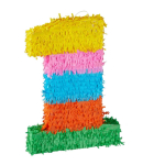 Numbrikujuline pi&ntilde;ata Relaxdays, number 1, mitmev&auml;rviline, 35,5 &times; 50,5 &times; 7,5 cm