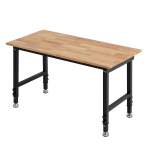 Reguleeritav t&ouml;&ouml;laud VEVOR WB4823, 680 kg kandev&otilde;ime, Tamm, 122 &times; 102 &times; 60 cm
