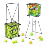 Tennisepallik&auml;ru VEVOR JQ-T075A, 75 tennisepallile, Must, 74 &times; 35,5 &times; 8,5 cm