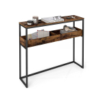 VASAGLE konsoollaud LNT091K01, 2 tasandit, 24 &times; 100 &times; 80 cm