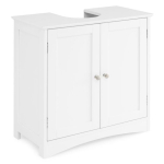 Valamu alune kapp, 2 ust, Valge, 60 &times; 60 &times; 30 cm