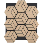Akustilised seinapaneelid, 4 tk, 9 kuusnurkset elementi, 81 &times; 66 cm