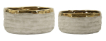 Taimepottide komplekt LIMA LOW, 2 tk, &Oslash; 22,5 &times; 10,5 cm; &Oslash; 18 &times; 8,5 cm