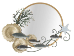 Seinapeegel FISH, Mitmev&auml;rviline, 88,9 &times; 65,4 &times; 7,6 cm