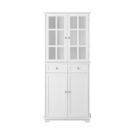 K&ouml;&ouml;gikapp 75x40x175cm., valge/h&otilde;bedane v&auml;rv