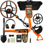 Professionaalne veekindel metallidetektor, 30,5 cm m&auml;his, 99-127 cm reguleeritav, LCD-ekraani ja Bluetooth-k&otilde;rvaklappidega