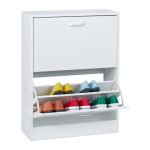 Jalatsikapp Relaxdays, 2 ust, Valge, 60 &times; 79 &times; 24 cm
