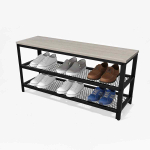 Esikupink Relaxdays, XL, 2 riiulit, pruun/must, 100 &times; 45 &times; 30 cm