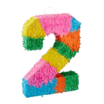 Numbrikujuline pi&ntilde;ata Relaxdays, number 2, mitmev&auml;rviline, 35,5 &times; 50,5 &times; 7,5 cm