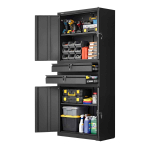 Metallist hoiukapp VEVOR CB02, 4 ust, 2 sahtlit, 76 &times; 180 &times; 38 cm