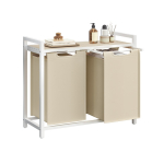 Pesukorv VASAGLE, 2 kotti, 2 &times; 46 l, 73 &times; 72 &times; 33 cm
