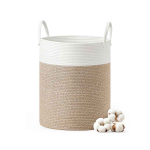 Pesukorv SONGMICS, 60 l, Valge/hall/pruun, 35 &times; 50 &times; 35 cm