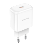 Borofone Seinilaadija BN3 Premium - C t&uuml;&uuml;p - QC 3.0 PD 2.0 20W valge