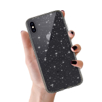 Kaitse&uuml;mbris Crystal Glitter iPhone X/XS (5,8") jaoks &ndash; h&otilde;bedane