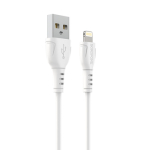 Borofone kaabel BX51 Triumph &mdash; USB Lightningule &mdash; 2,4 A, 1 meeter valge